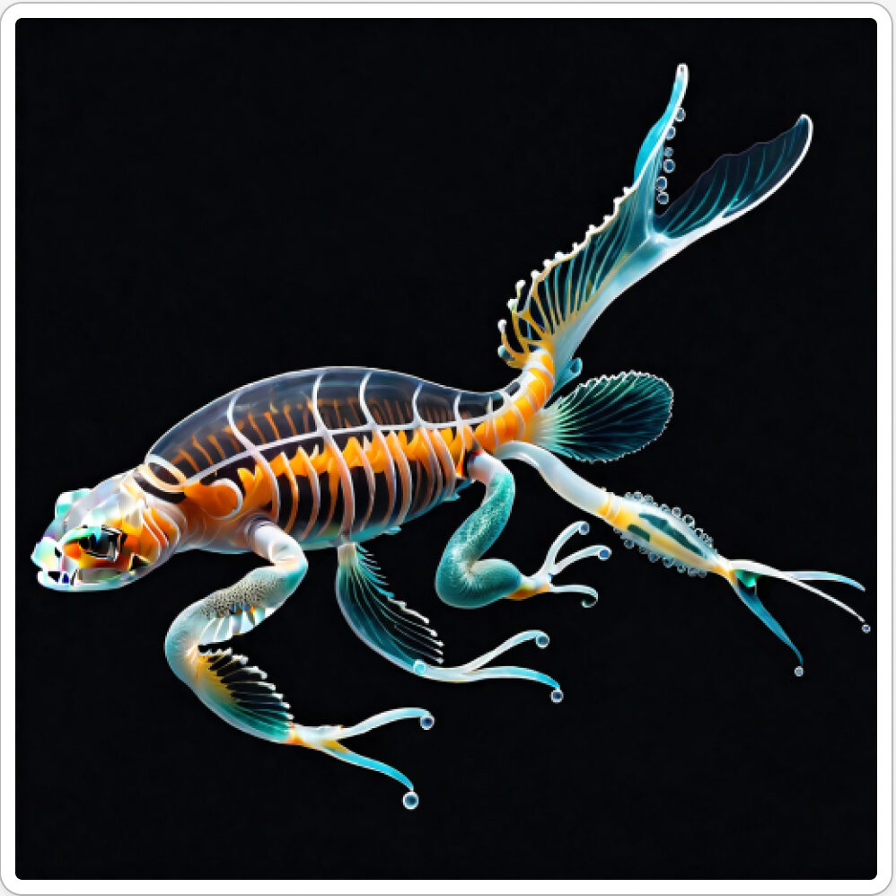 Photo d'une bestiole qui a évolué dans un projet de paléonthologie propective artistique, du sculpteur français et artiste numérique Fred Naud