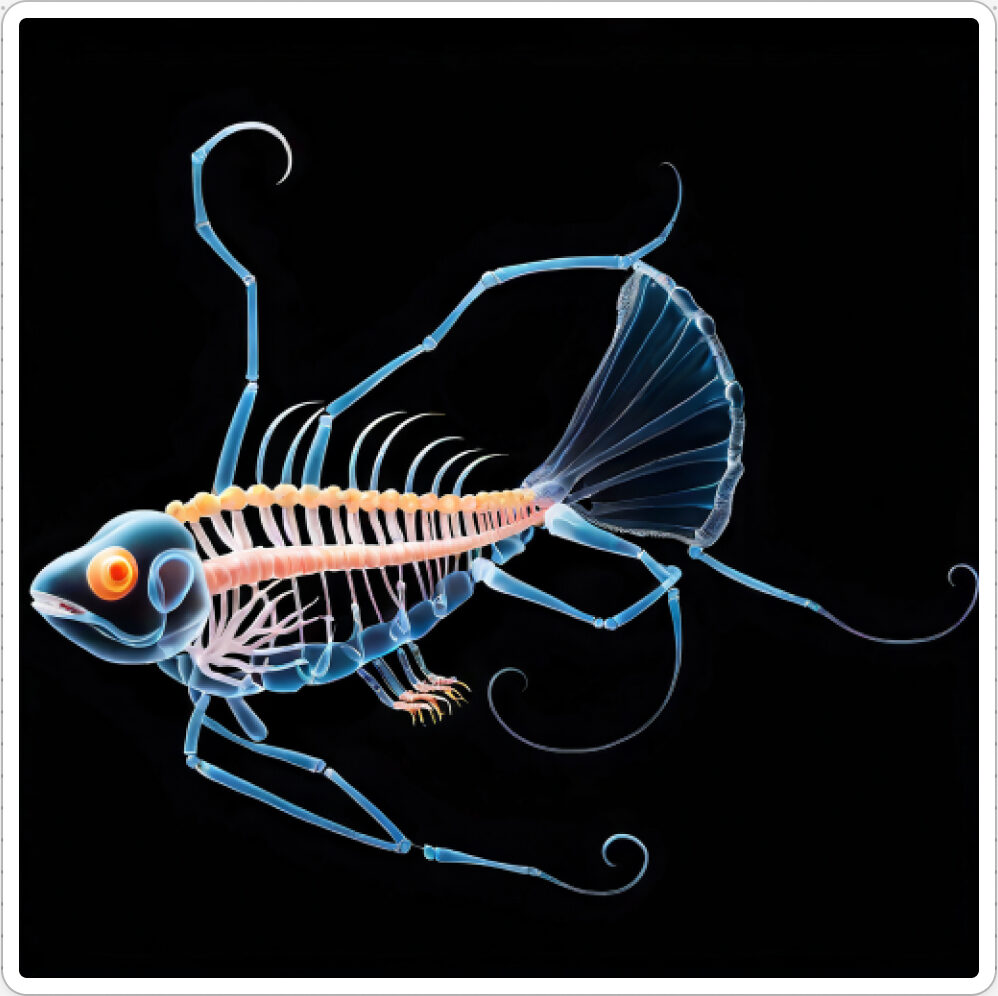 Photo d'une bestiole qui a évolué dans un projet de paléonthologie propective artistique, du sculpteur français et artiste numérique Fred Naud