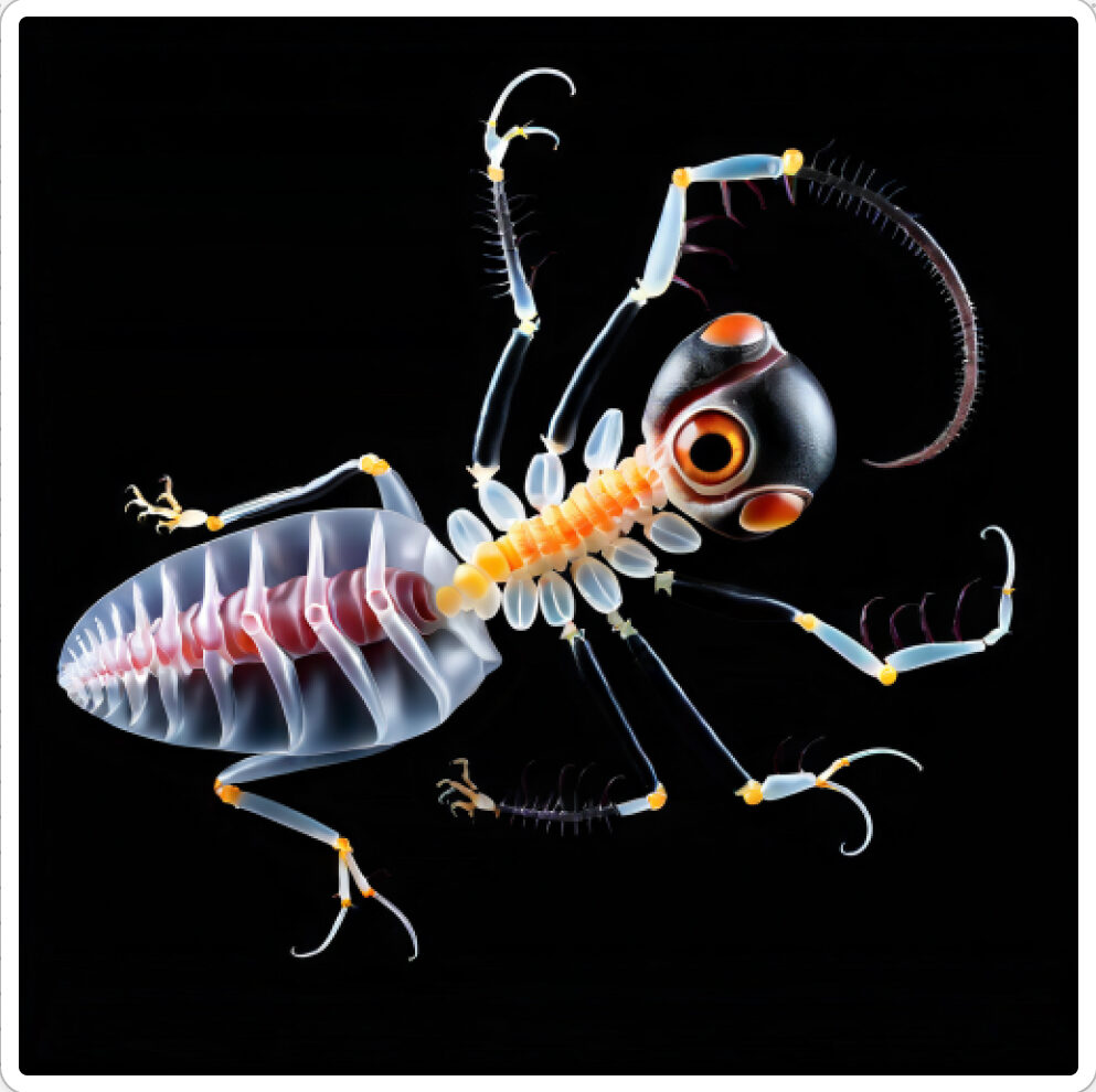 Photo d'une bestiole qui a évolué dans un projet de paléonthologie propective artistique, du sculpteur français et artiste numérique Fred Naud