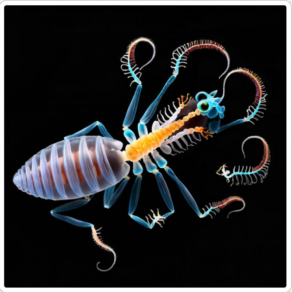 Photo d'une bestiole qui a évolué dans un projet de paléonthologie propective artistique, du sculpteur français et artiste numérique Fred Naud