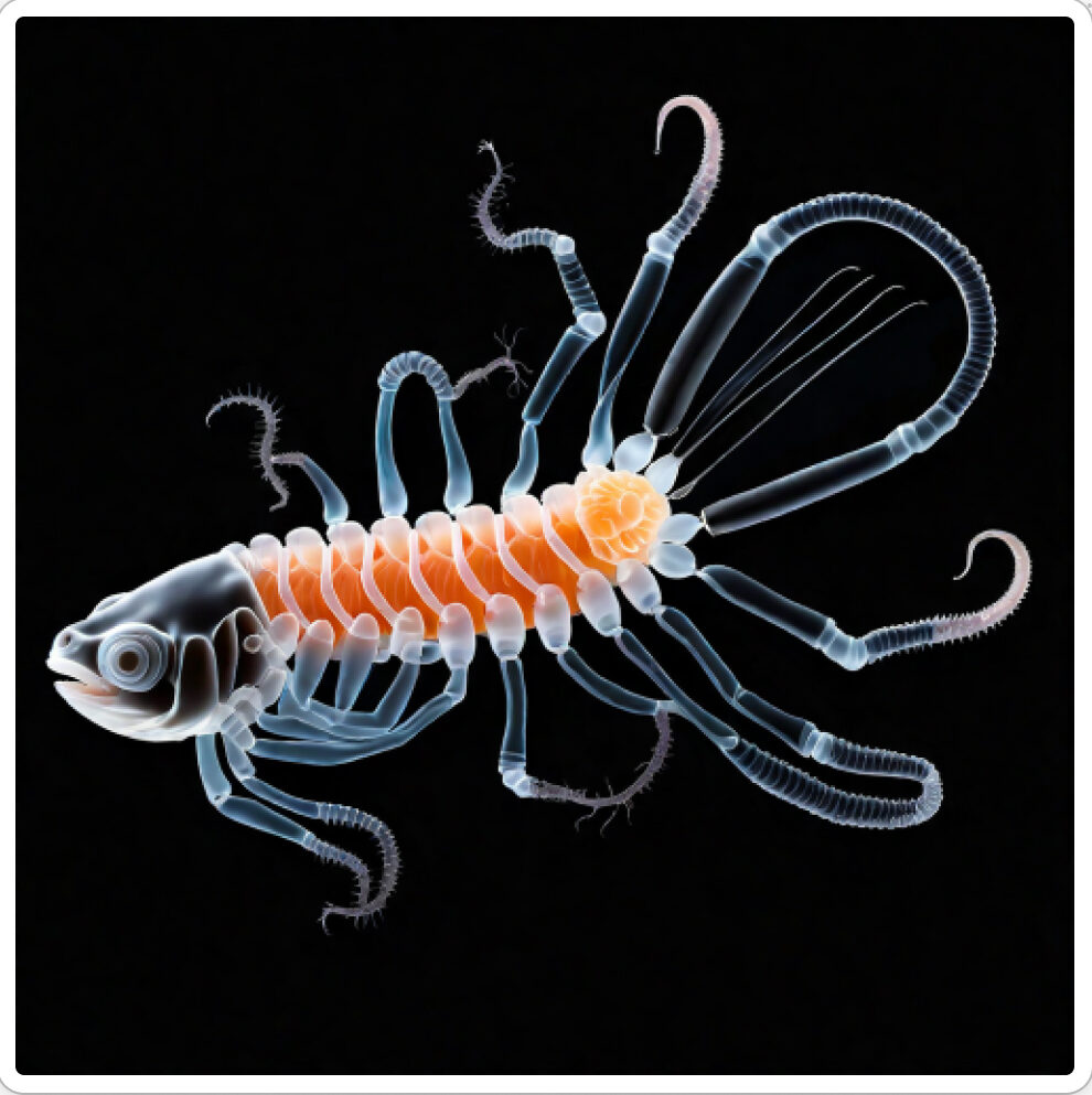 Photo d'une bestiole qui a évolué dans un projet de paléonthologie propective artistique, du sculpteur français et artiste numérique Fred Naud