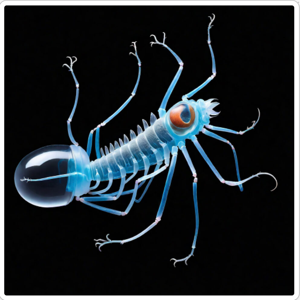 Photo d'une bestiole qui a évolué dans un projet de paléonthologie propective artistique, du sculpteur français et artiste numérique Fred Naud