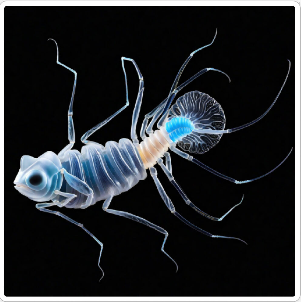Photo d'une bestiole qui a évolué dans un projet de paléonthologie propective artistique, du sculpteur français et artiste numérique Fred Naud