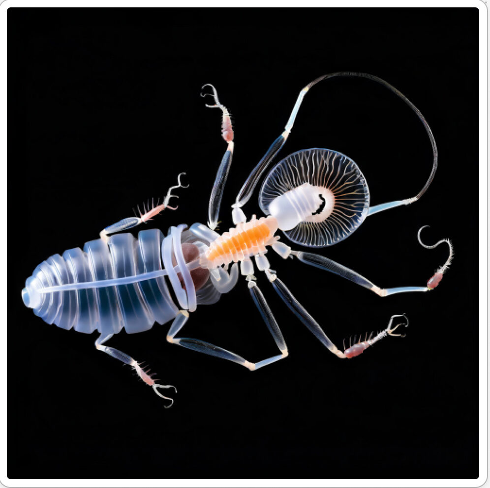 Photo d'une bestiole qui a évolué dans un projet de paléonthologie propective artistique, du sculpteur français et artiste numérique Fred Naud