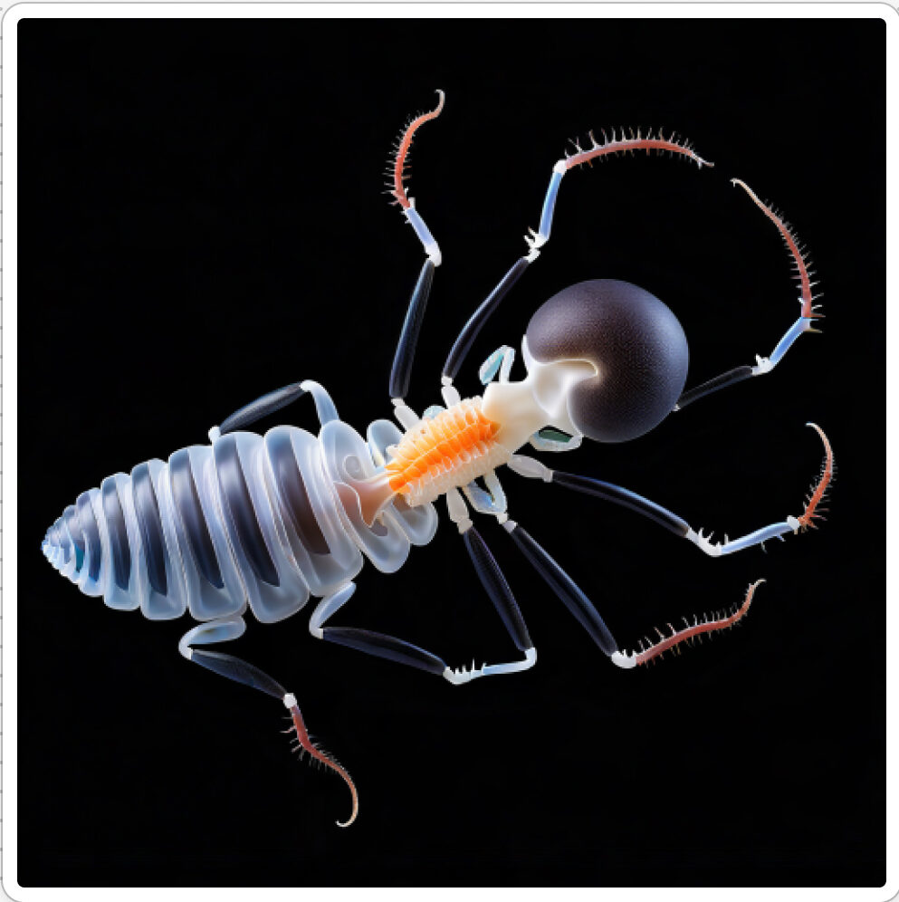 Photo d'une bestiole qui a évolué dans un projet de paléonthologie propective artistique, du sculpteur français et artiste numérique Fred Naud
