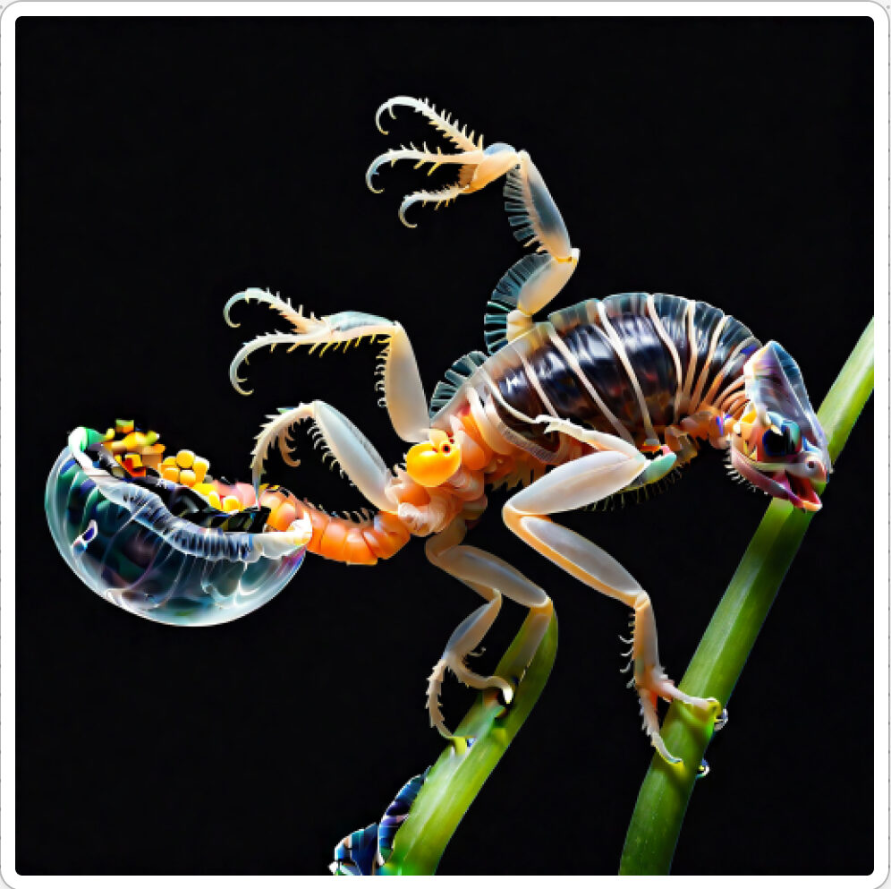 Photo d'une bestiole qui a évolué dans un projet de paléonthologie propective artistique, du sculpteur français et artiste numérique Fred Naud