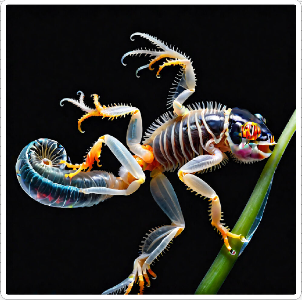 Photo d'une bestiole qui a évolué dans un projet de paléonthologie propective artistique, du sculpteur français et artiste numérique Fred Naud