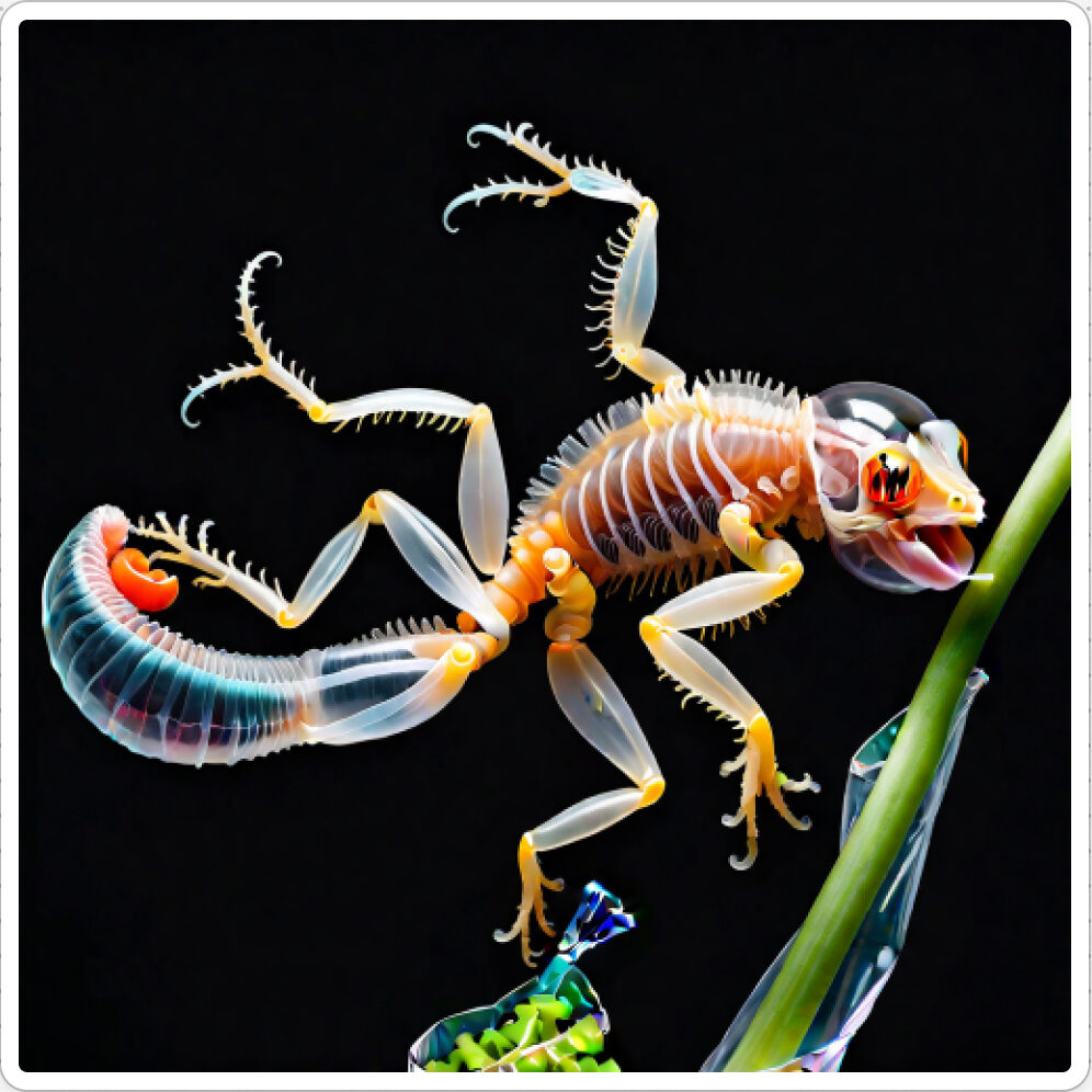 Photo d'une bestiole qui a évolué dans un projet de paléonthologie propective artistique, du sculpteur français et artiste numérique Fred Naud