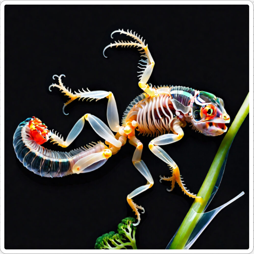 Photo d'une bestiole qui a évolué dans un projet de paléonthologie propective artistique, du sculpteur français et artiste numérique Fred Naud