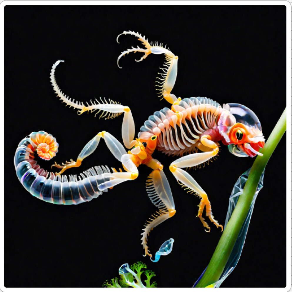 Photo d'une bestiole qui a évolué dans un projet de paléonthologie propective artistique, du sculpteur français et artiste numérique Fred Naud