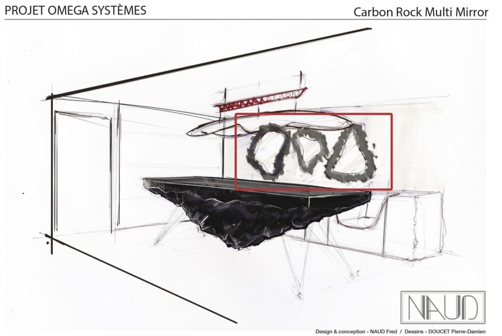 Planche à dessin pour la réalisation d'oeuvres fonctionnelles dans le cadre d'un projet de recyclage de déchets carbone aéronautique