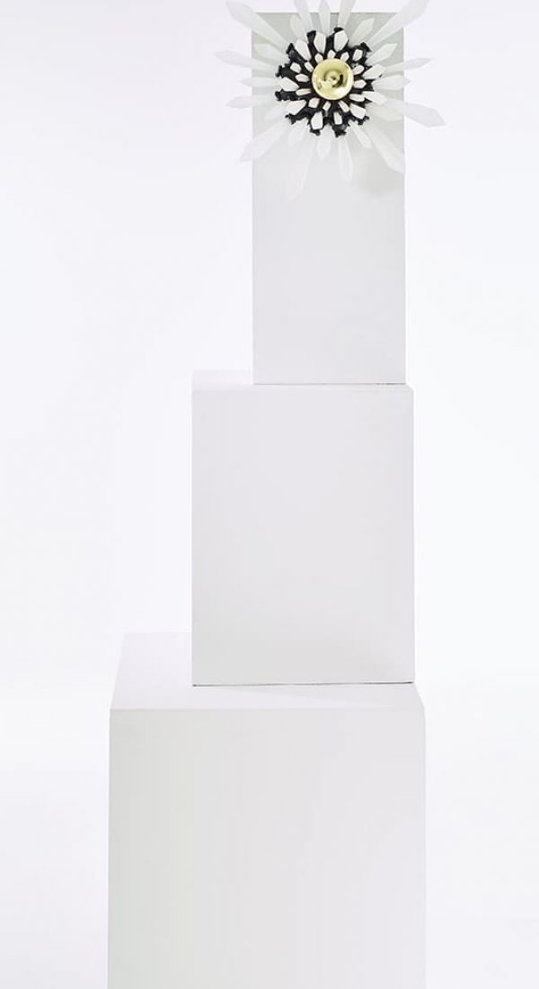 CARBON ROCK WALL LIGHT 1.3 Présentation de face et entière de la sculpture lumineuse Carbon Rock Wall Light