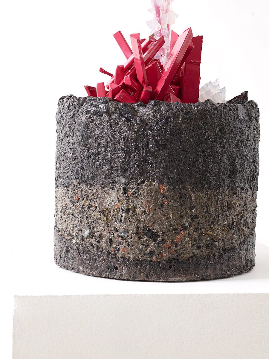 Carbon Rock Globul Line 1.5 Présentation du piètement de l'oeuvre contemporaine Carbon Rock Globul Line